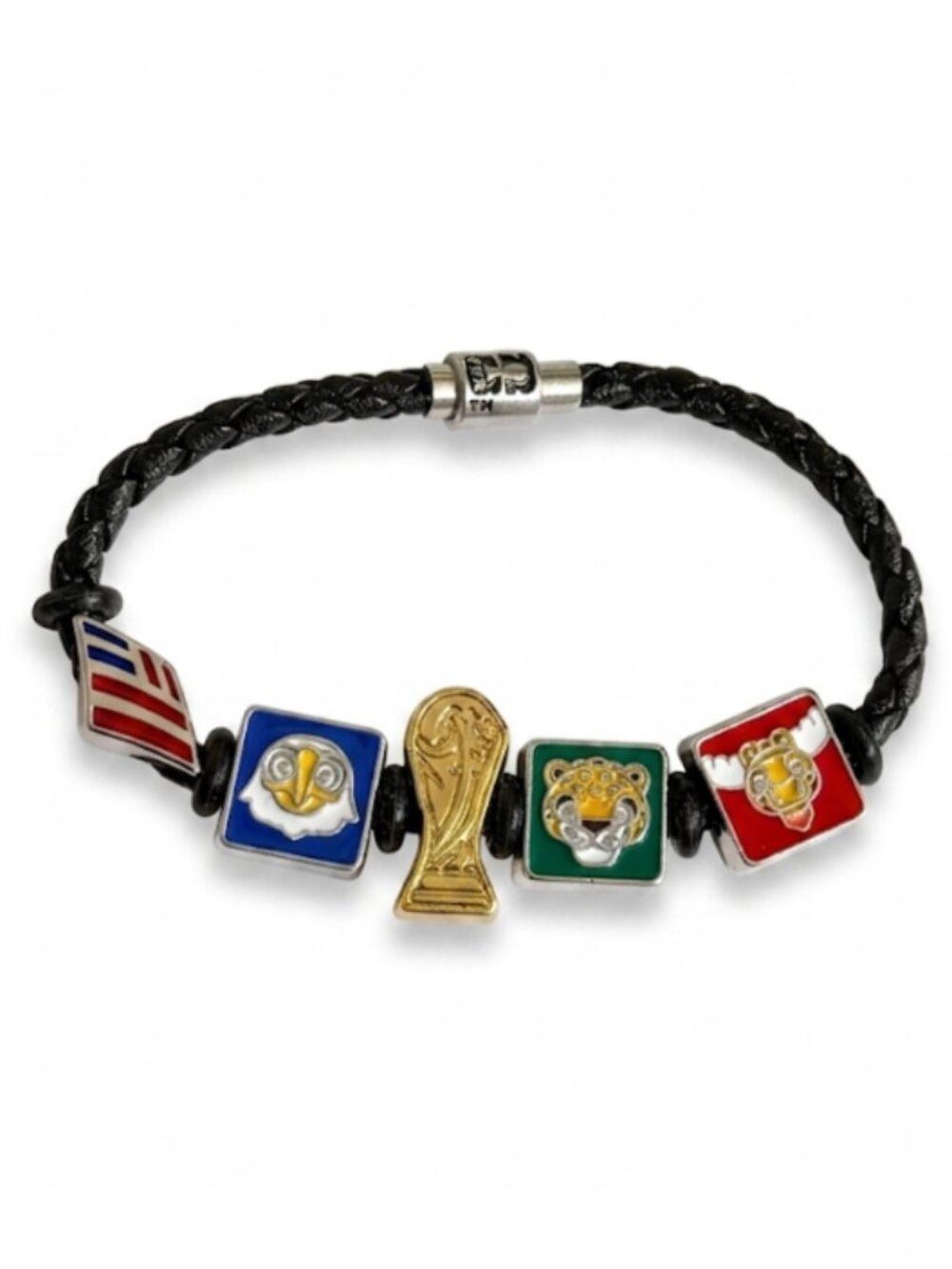 FIFA WORLD CUP 2026 AUTHENTIC Braided Cord Bead Charm Bracelet